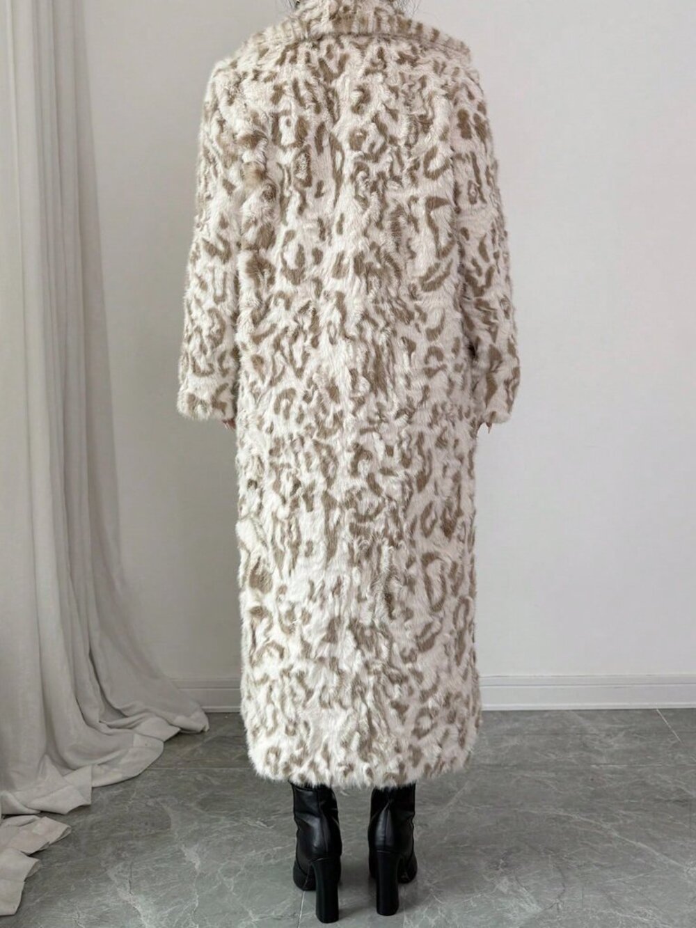 Mocha Brown Casual Women's Regular Fit Long Coat - Picture 2 of 6